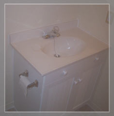 Refinished apartment bathroom sink Apartment sink 2