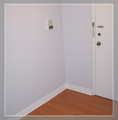 Welcoming apartment entryway Front apartment entryway