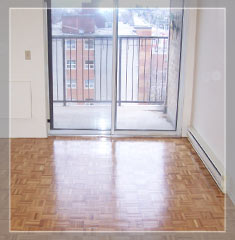 Refinished apartment living room with balcony Apartment family room